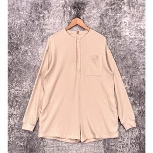 LUNYA Restore Romper XS Womens Waffle Thermal Long Sleeve